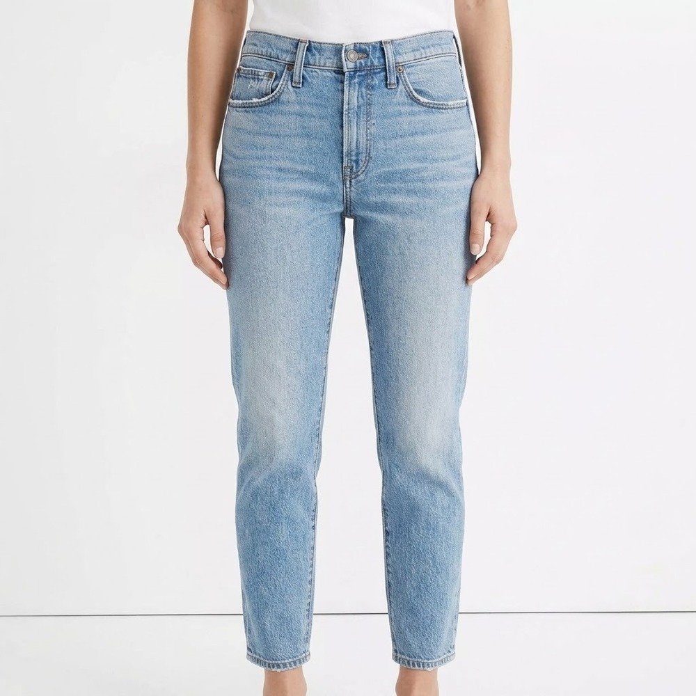 Madewell Relaxed Taper Jeans Mens 32x32 Blue Medium Wash Distressed Denim